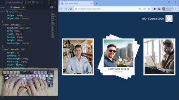 ASMR Programming - how to create CSS Card Hover Effect - No Talking