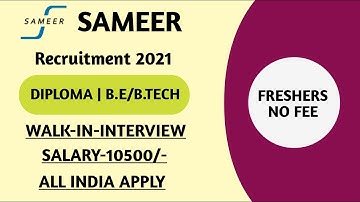SAMEER RECRUITMENT 2021 | SAMEER APPRENTICESHIP 2021 | SAMEER APPRENTICE RECRUITMENT 2021