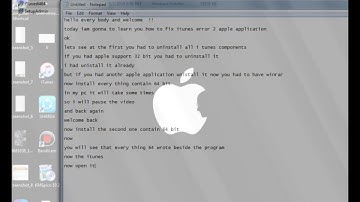 how too fix iTunes (error 2) apple application support not found