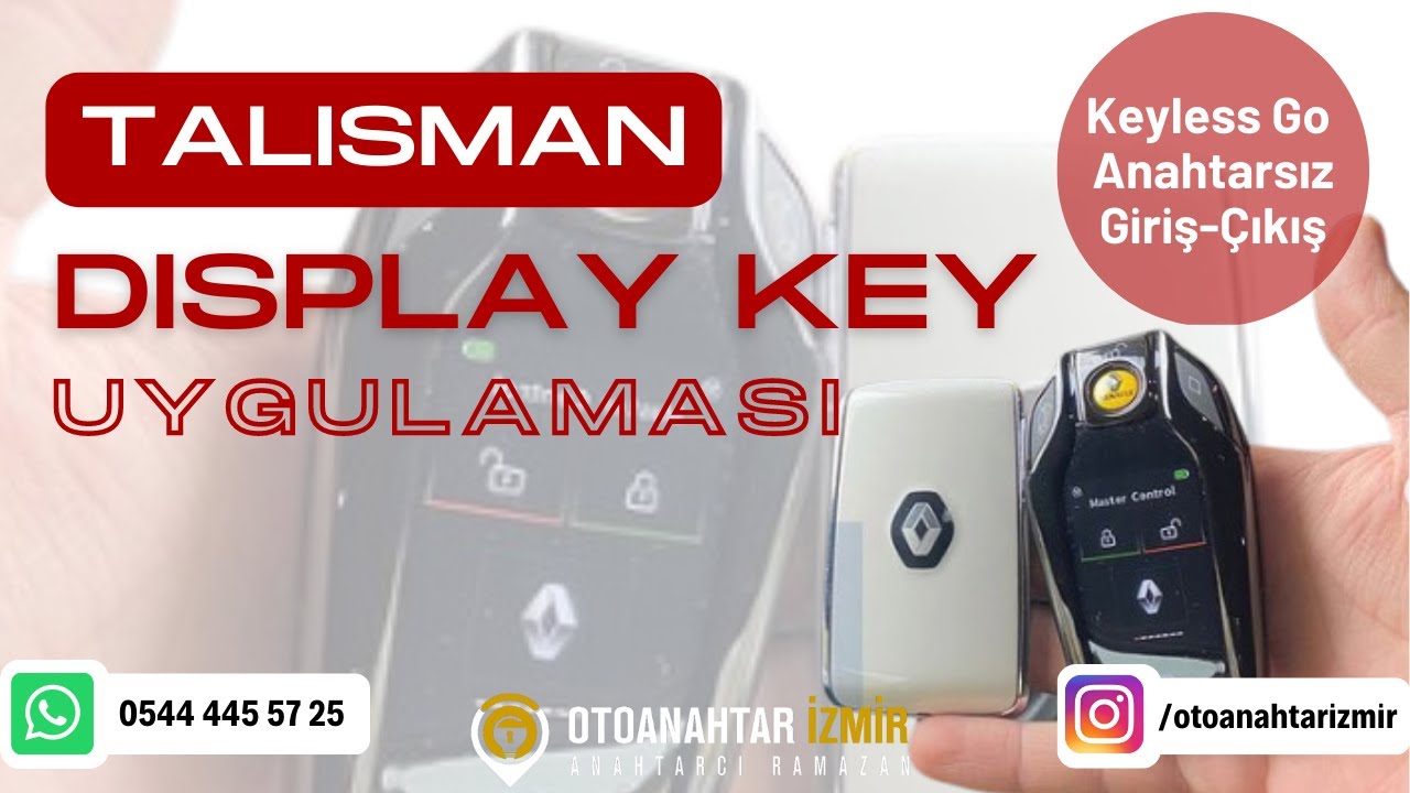 Talisman Display RENAULT TALISMAN DISPLAY KEY UYGULAMSI | KEYLESS GO - YouTube