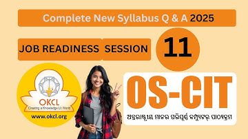 OSCIT JOB READINESS SESSION 11 | ERA SESSION 11 | OKCL | OSOU SAMBALPUR | OSCIT EXAM | OSCIT 2025 |