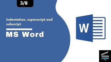 03-Indentation, superscript and subscript in MS Word In Urdu | Learning Hub
