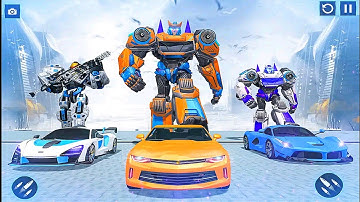 Flying Car Robot Transform: Air Combat Battle - Android iOS Gameplay