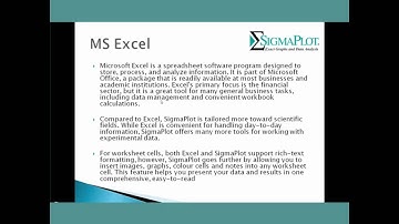SigmaPlot 11 Webinar: SigmaPlot For Microsoft Excel Users