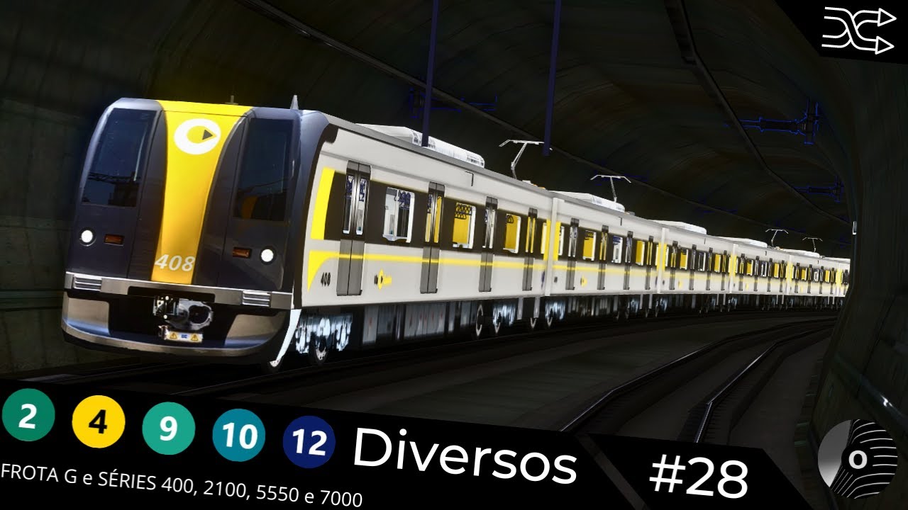 OpenBVE - TRENS DIVERSOS nas LINHAS 2, 4, 9, 10 e 12!