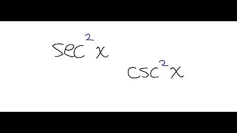 [Trigonometry] How about sec²(x) and csc²(x)?