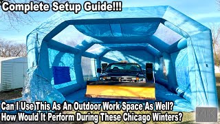 Vevor Inflatable Paint Booth Setup Step-By-Step Portable, Inflate & Deflate! Great Bargain!
