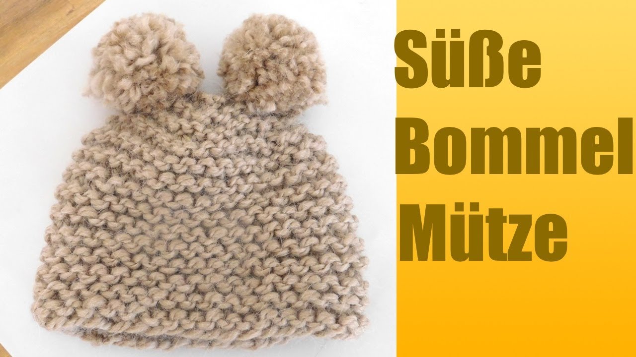 Wie Stricke Ich Eine Mütze Mit Bommel Bommelmütze stricken | Kindermütze mit zwei Bommel - YouTube