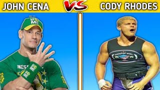 JOHN CENA VS CODY RHODES || #trending #viral #vs #comparison