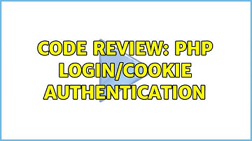 Code Review: PHP Login/cookie authentication