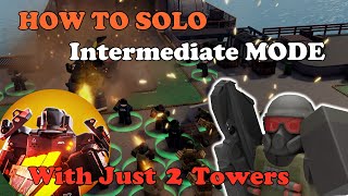 How To SOLO TRIUMPH Intermediate Mode With Just 2 TOWERS || Tower Defense X