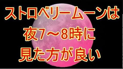 【事前予告動画】ストロベリームーンは夜7～8時に見た方が良い？　フラワームーンは気にもしなかったけど･･･｡