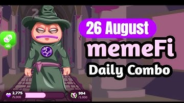 memeFi Daily Combo 26 August | memeFi Secret Code Today