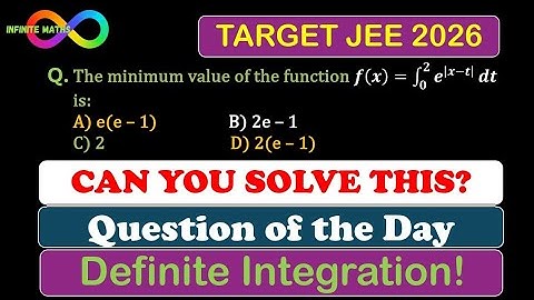 Can You Solve This Conceptual Question | Definite Integration | Question of the Day | JEE 2026