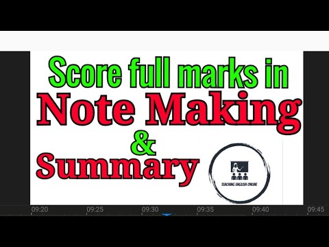 Note Making : How to make notes CBSE Format | Summary Writing | Class ...