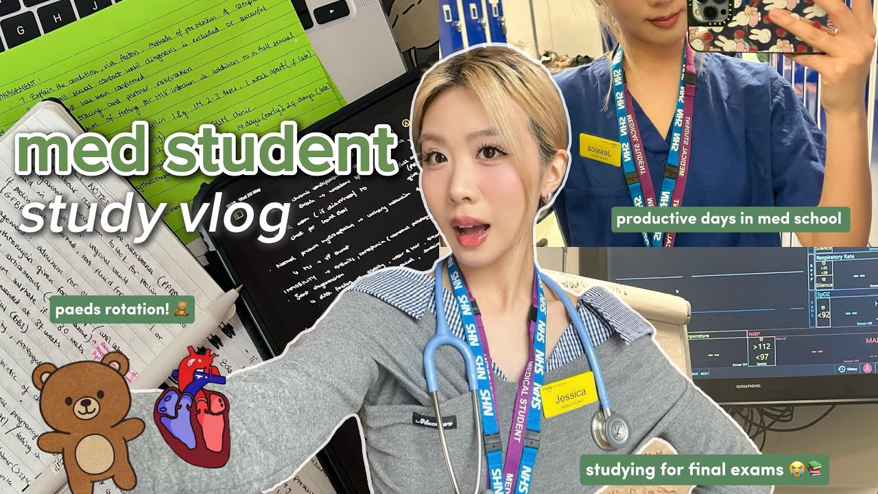 An INTENSE Med student week 🩺| study motivation, new hospital, paediatrics rotation!