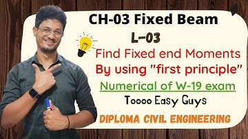 L-03 Fixed beam || TOS || Civil Engineering Diploma || #trending #educational
