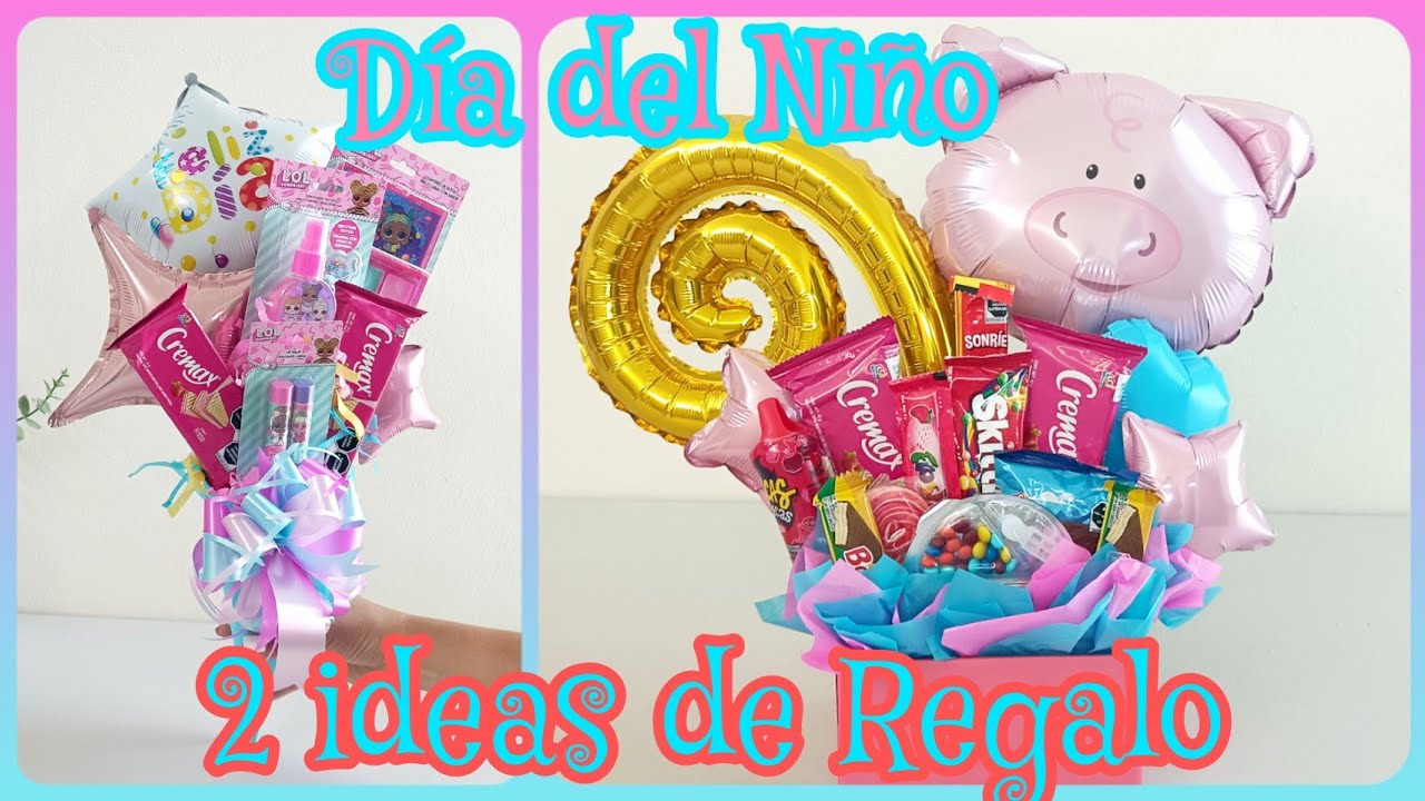 2 ideas para regalar el día del niño* Anchetas para niños* Arreglos de dulces para niños #diadelniño