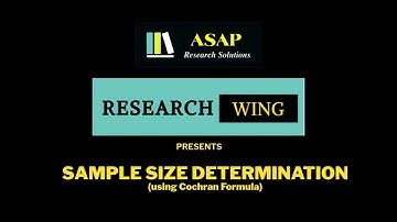 Sample Size Determination using Cochran Formula | Choose the right Sample Size