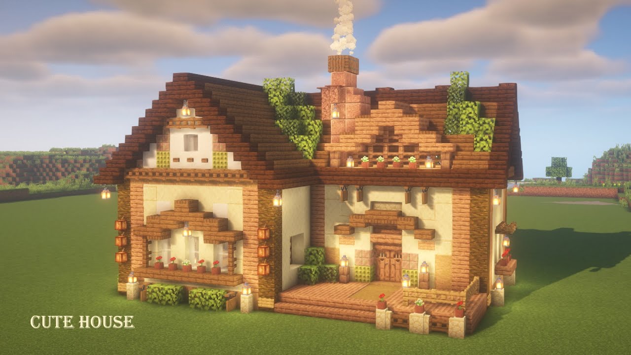 [マイクラ建築]ジャングルの木材を使ったおしゃれなお家の作り方[Minecraft][tutorial]How to build a ...