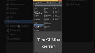 Turn a Cube to Sphere-Blender 3.0  #blendertutorial  #blender #cgi #3dmodeling #reels