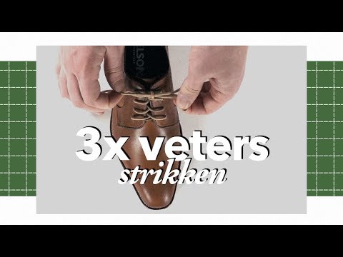 3x veters strikken van nette herenschoenen | Nelson