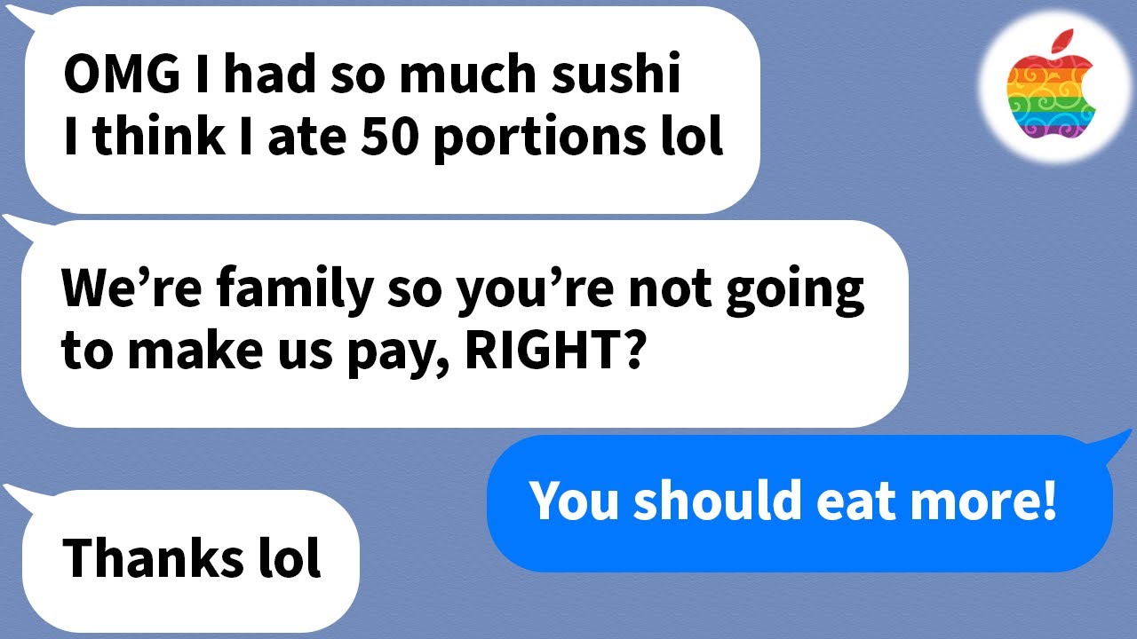 【Apple】 My sister-in-law came to my restaurant thinking she could eat for free...