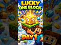 lucky block challenge Day-1 in Minecraft #shorts #shortsfeed #youtubeshorts