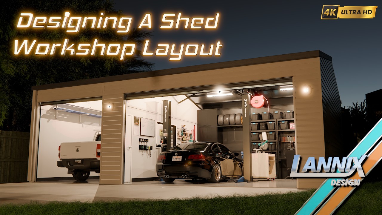 3D Modelling My Shed Workshop Layout Before Spending $$$! // Lannix Design