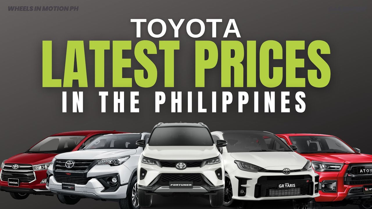 TOYOTA CARS PRICE LIST PRICE + SPECS ALL VARIANTS YouTube