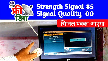 DD free dish Signal Strength 85 and Signal Quality 0 Problem 