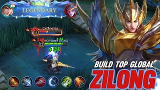 Zilong One Shot Build Legendary Damage | Solo Mythic Rank Gameplay 🔥 ~ MLBB