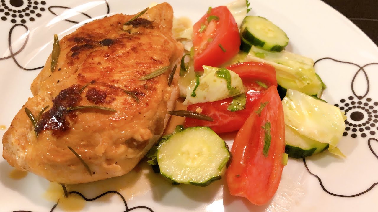 Peito de frango recheado na FRIGIDEIRA + SALADA PREFERIDA (refeição saudável low carb) - Tomo Tchan