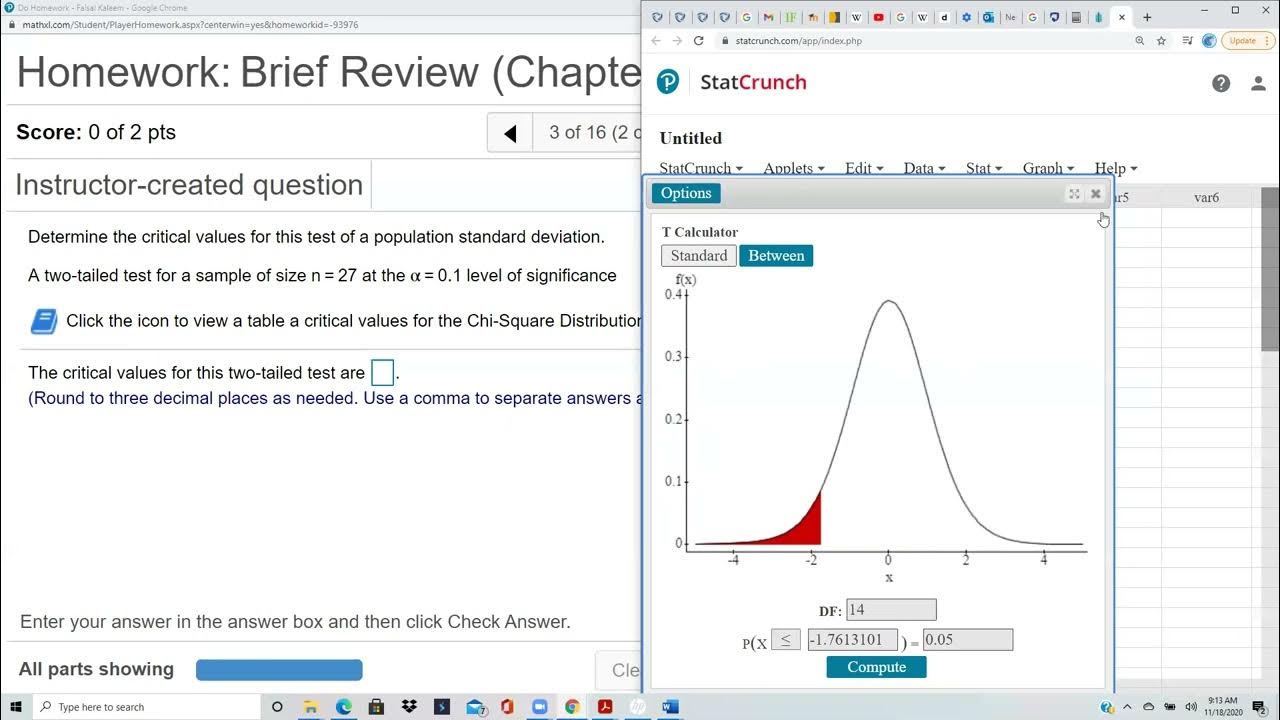 Elementary Statistics Lesson 143: Review Chapters 9 and 10, Help