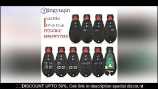 Jingyuqin M3N5WY783X IYZ-C01C Smart Remote Key Fod 433Mhz ID46 PCF7941 Chip For Chrysler Town & Coun