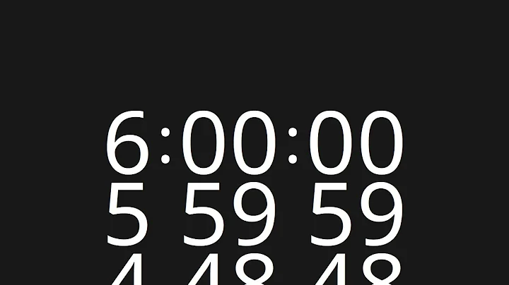 6 Hour Countup Timer