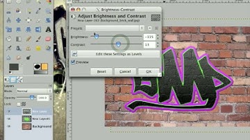 Realistic Graffiti on Brick Text in Gimp