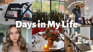 PRODUCTIVE VLOG: Upper Body Workout, Busy Event Day, Pack with me!