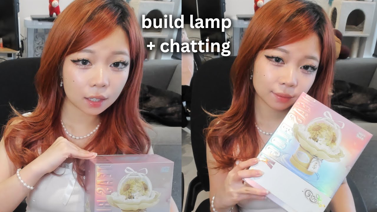 building a diy flower lamp while chatting with you pretty people