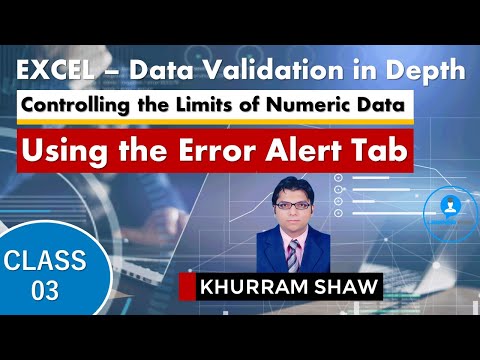 Excel - Data Validation in Depth - Using the Error Alert Tab