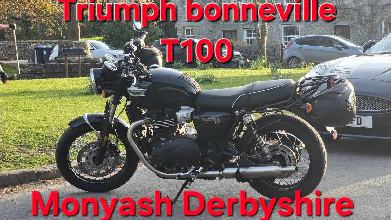 Triumph Bonneville T100 ride to Monyash in the Peak district