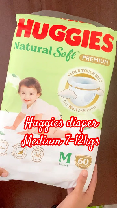 ☁️HUGGIES NATURAL SOFT PREMIUM BABY DIAPER PANTS☁️ Medium size ( 7-12kgs ) #huggies #babydiaper