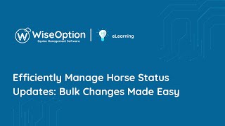 Information eLearning: Horse File - Active vs Inactive Massive Update Guide