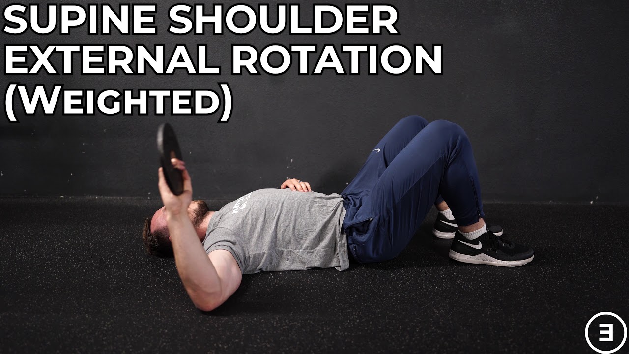 Supine Shoulder External Rotation (Weighted) - YouTube