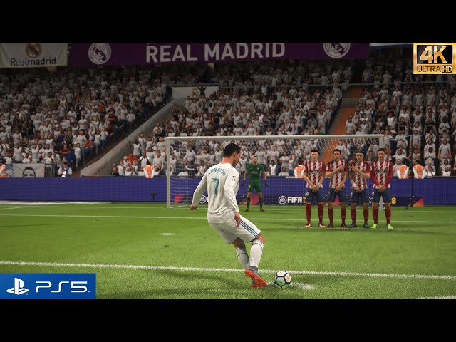 FIFA 18 PS5 PSG vs REAL MADRID Superstar Difficulty 4K HDR Next Gen 