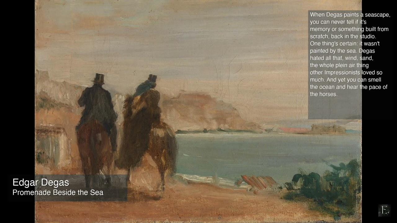 Edgar Degas - Promenade beside the Sea - 2 Hour Screensaver