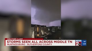 Tracking the path of storm damage across Middle TN