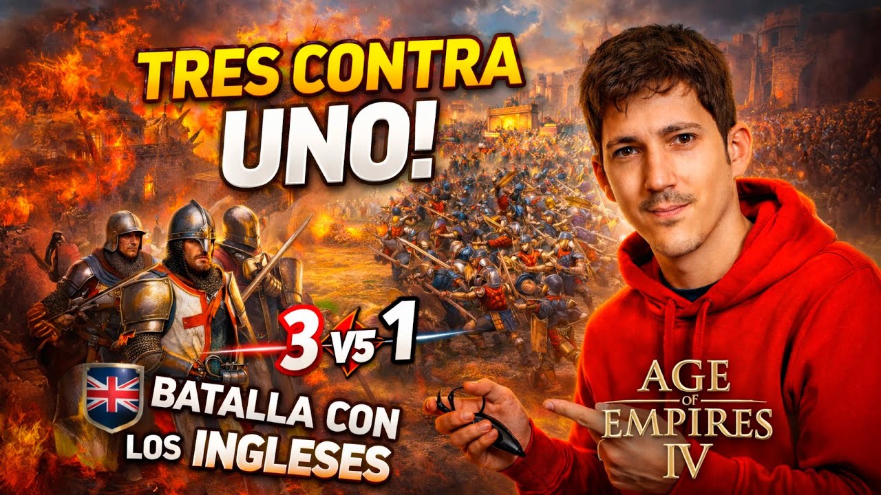 3 CONTRA 1 🔥 Batalla ÉPICA con los INGLESES | Age of Empires IV