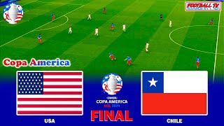 : USA vs CHILE - FINAL COPA AMERICA | FULL MATCH ALL GOALS | eFootball PES Gameplay PC
