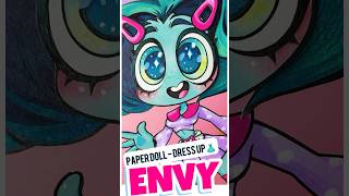 making 💗ENVY=^◕⩊◕^=💗 *pApEr dOlL* (INSIDE OUT 2) by ARTY PIE🥧 #anime #artchallenge #handmade #Japan